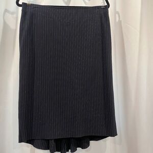 BCBGMaxazria Navy Pinstripe Pencil Skirt